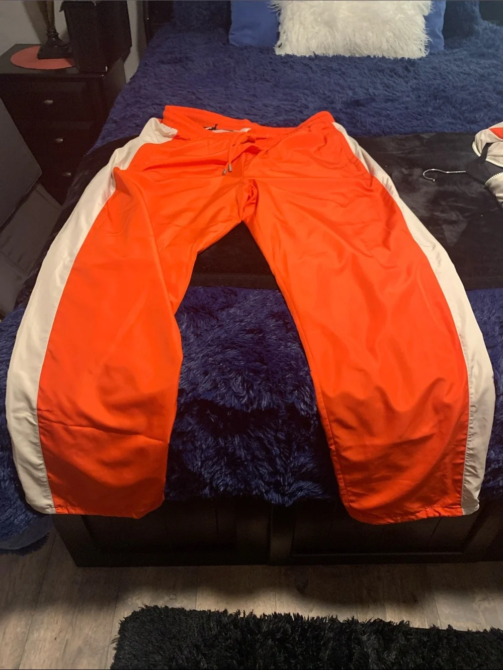 Gucci Orange Track Pants with White Side Panels